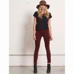 RAG & BONE The Skinny Cord Stretch Corduroy Pants Solid Clay Streetwear Size 27